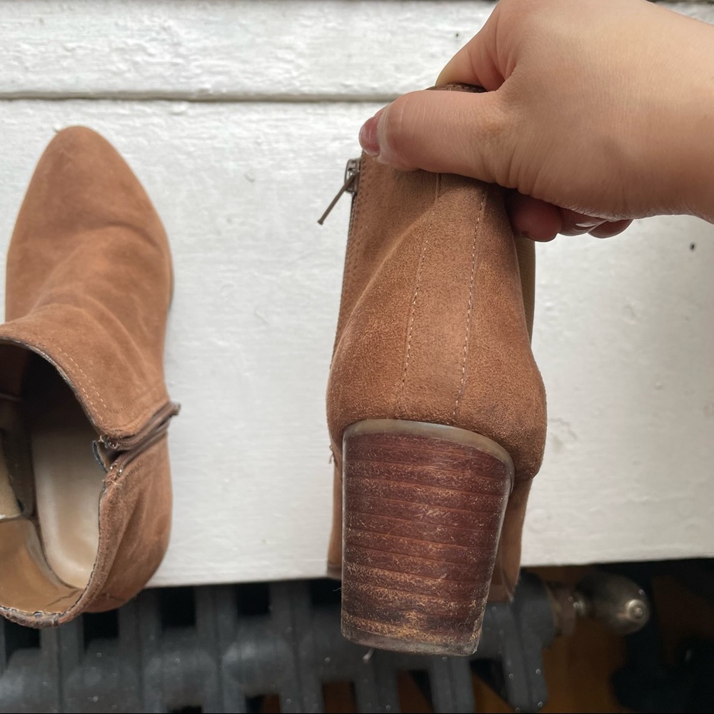 ALDO | brown block Chelsea heeled booties size 6.5 - Picture 3 of 8